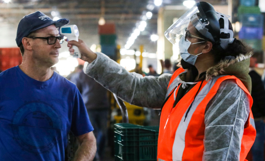 Orientação reduz contaminação por coronavírus na Ceasa Curitiba. Foto:Ceasa