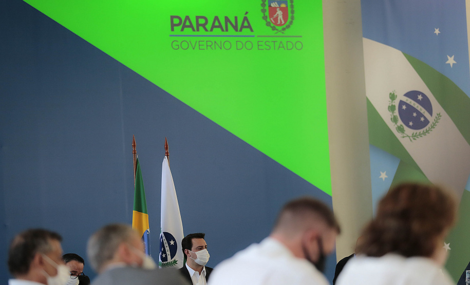 Curitiba  -23-11-2020 -  Governador do Paraná Carlos Massa Ratinho Junior durante reunião com Deputados Estaduais  - Foto: Jonathan Campos/ AEN