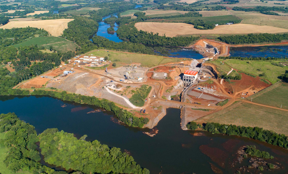 PCH Bela Vista tem mais de 80% das obras concluídas. Foto:Copel