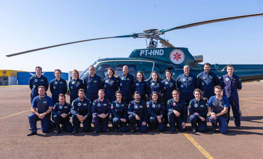 Serviço aeromédico de Maringá completa quatro anos. Foto:SESA