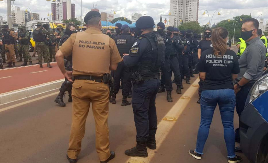 Polícias realizam megaoperação para prevenir e combater o crime. Foto: SESP