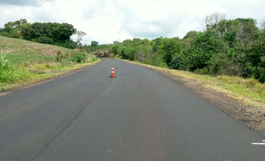 Rodovia do sudoeste recebe melhorias em trecho de 25,8 quilômetros.PRC-158. Foto:DER