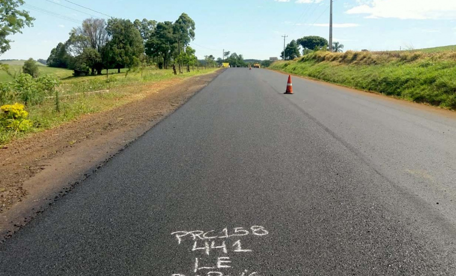 Rodovia do sudoeste recebe melhorias em trecho de 25,8 quilômetros.PRC-158. Foto:DER