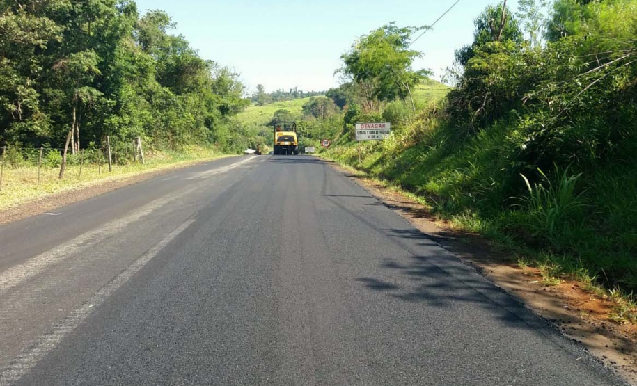 Rodovia do sudoeste recebe melhorias em trecho de 25,8 quilômetros.PRC-158. Foto:DER