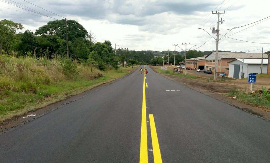 Rodovia do sudoeste recebe melhorias em trecho de 25,8 quilômetros.PRC-158. Foto:DER