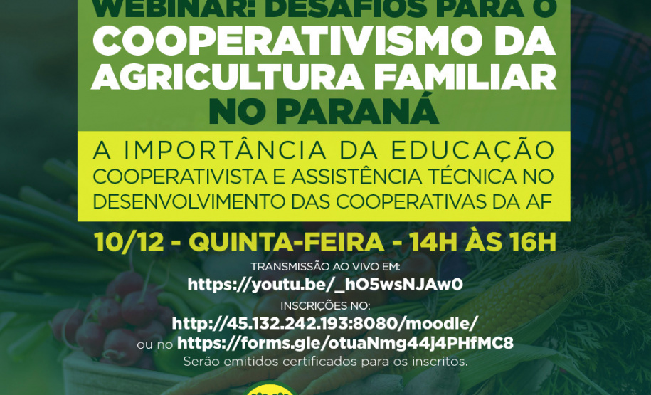 Coopera Paraná promove evento sobre educação cooperativista e assistência técnica