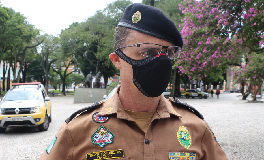 Curitiba, 07 de dezembro de 2020. Operação Natal. Foto: Entrevista Ten Cel Wagner Comandante do 1° CRPM.