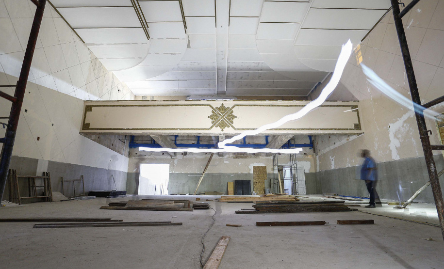 PALMEIRA - 02-12-2020 - OBRAS NO CINE TEATRO DE PALMEIRA - Foto: Jonathan Campos/ AEN