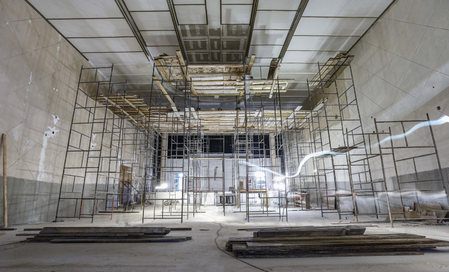 PALMEIRA - 02-12-2020 - OBRAS NO CINE TEATRO DE PALMEIRA - Foto: Jonathan Campos/ AEN