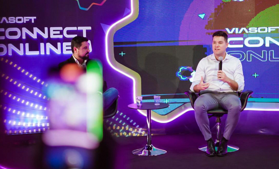 a abertura do Espaço Paraná Inovador da Viasoft Connect 2020, um dos eventos que compõem a programação da Semana da Inovação do Paraná, nesta quinta-feira (10), o chefe da Casa Civil, Guto Silva falou sobre o papel do governo nesse processo. Foto: Casa Civil
