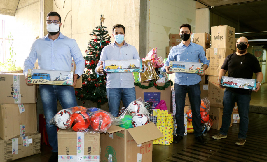 Mais de 1,5 mil brinquedos arrecadados pela Segurança Pública são entregues ao projeto Natal Voluntário. Foto:SESP