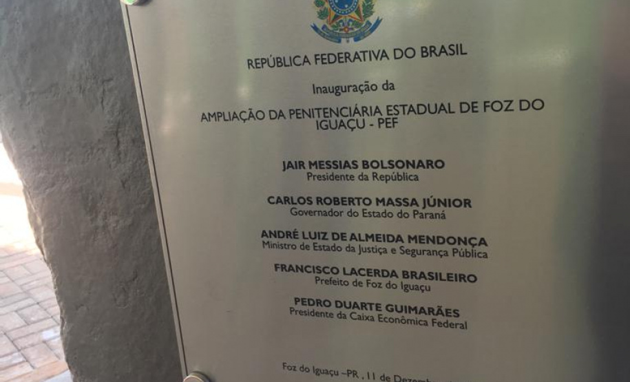 Governo do Paraná inaugura ampliação da Penitenciária de Foz do Iguaçu I, no oeste do estado. Foto:SESP