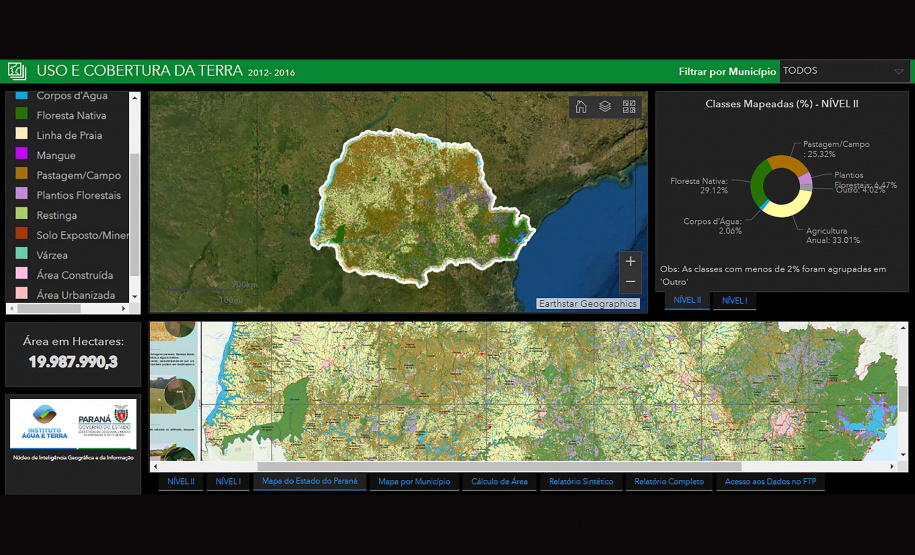 Novo sistema online facilita informações sobre a cobertura florestal do Estado. Imagem:IAT