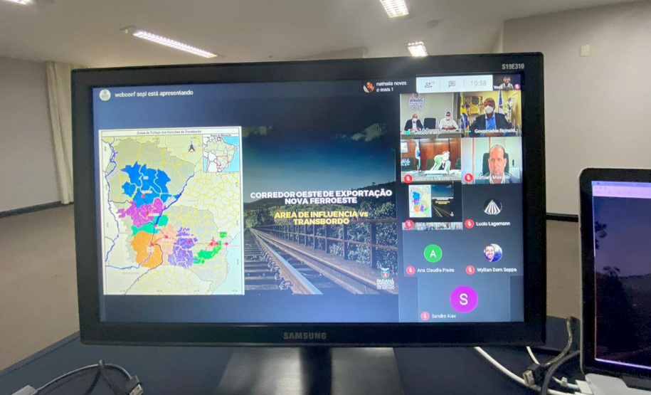 O Governador Carlos Massa Ratinho Junior apresentou, na manhã desta quarta-feira (16), a evolução nos estudos da nova infraestrutura ferroviária do Estado, a Nova Ferroeste (Estrada de Ferro Paraná Oeste S/A), também conhecida como Corredor Oeste de Exportação