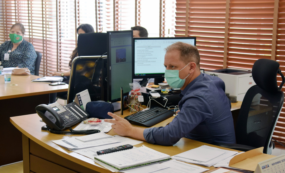 Reunião técnica alinha logística da vacina para a Covid-19. Foto:Américo Antonio/SESA