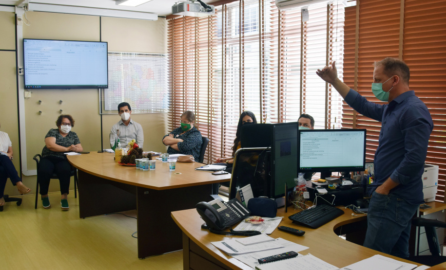 Reunião técnica alinha logística da vacina para a Covid-19. Foto:Américo Antonio/SESA
