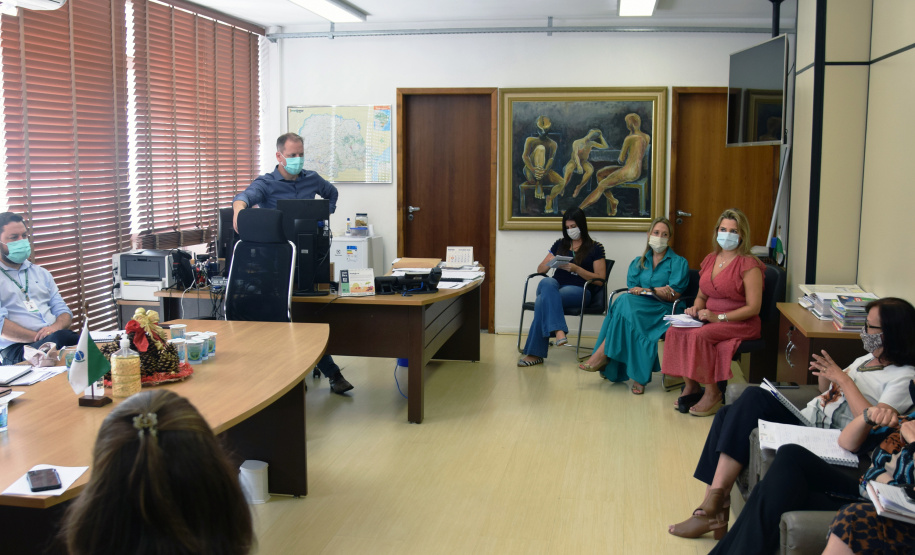 Reunião técnica alinha logística da vacina para a Covid-19. Foto:Américo Antonio/SESA