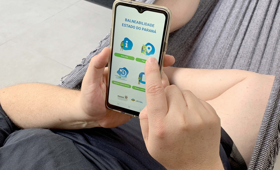 Balneabilidade das águas do Paraná pode ser consultada pelo celular. Foto: AEN
