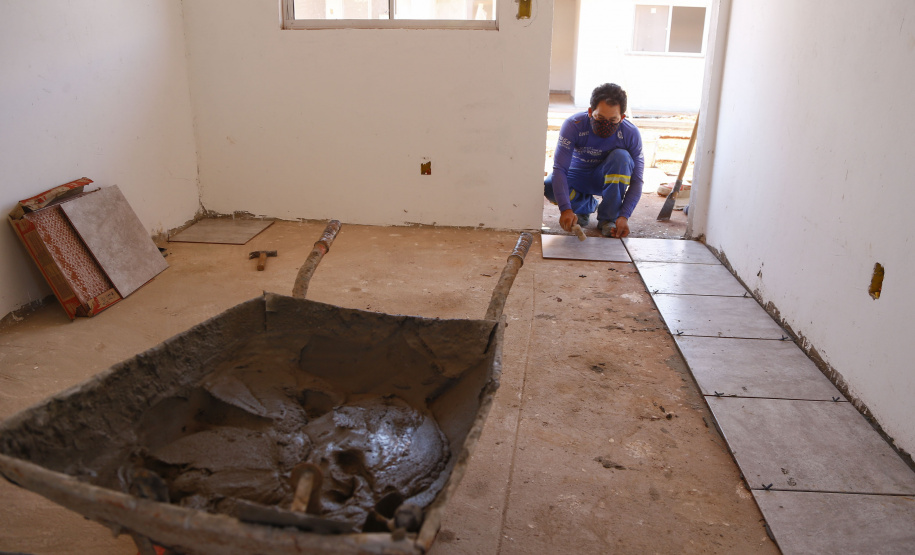 Condomínio do Idoso de Foz do Iguaçu tem 80% das obras executadas. Foto: Jonathan Campos/ AEN