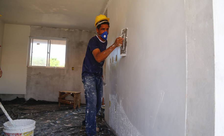 Condomínio do Idoso de Foz do Iguaçu tem 80% das obras executadas. Foto: Jonathan Campos/ AEN