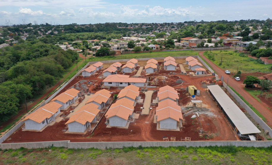 Condomínio do Idoso de Foz do Iguaçu tem 80% das obras executadas. Foto: Alessandro Vieira/AEN