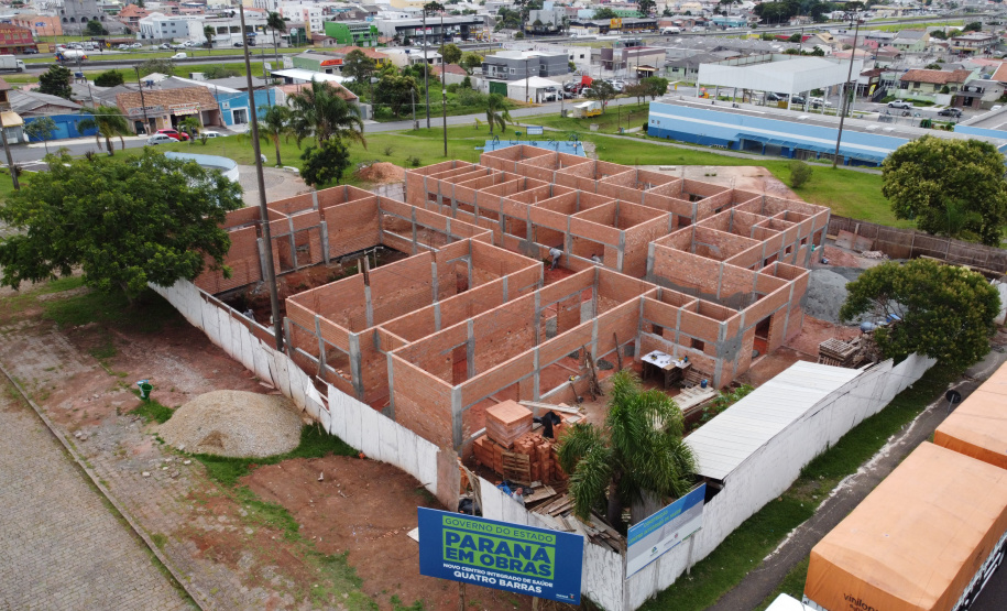 Obra do Centro Integrado de Saude em Quatro Barras. 05/01/2021 - Foto: Geraldo Bubniak/AEN