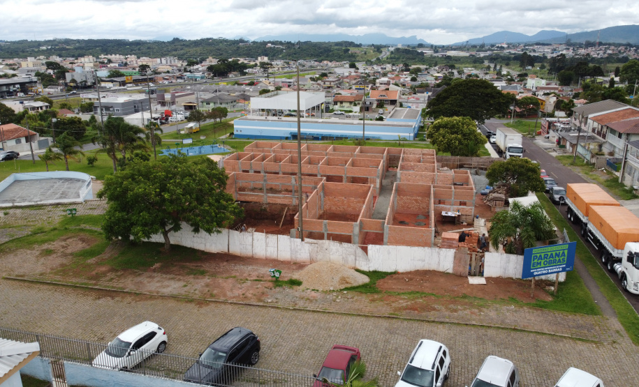Obra do Centro Integrado de Saude em Quatro Barras. 05/01/2021 - Foto: Geraldo Bubniak/AEN