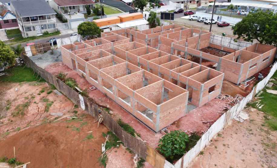 Obra do Centro Integrado de Saude em Quatro Barras. 05/01/2021 - Foto: Geraldo Bubniak/AEN