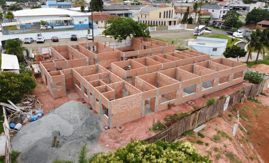 Obra do Centro Integrado de Saude em Quatro Barras. 05/01/2021 - Foto: Geraldo Bubniak/AEN
