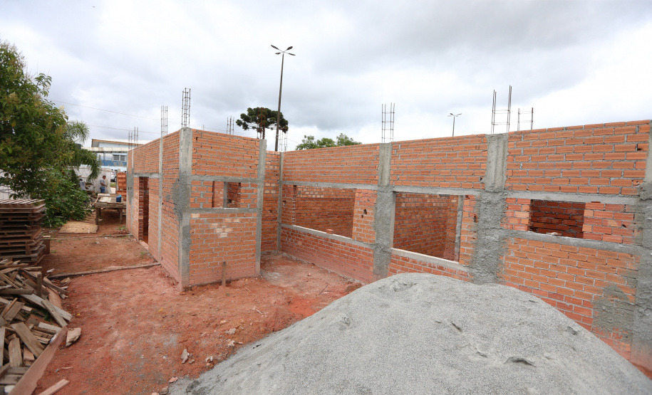 Obra do Centro Integrado de Saude em Quatro Barras. 05/01/2021 - Foto: Geraldo Bubniak/AEN