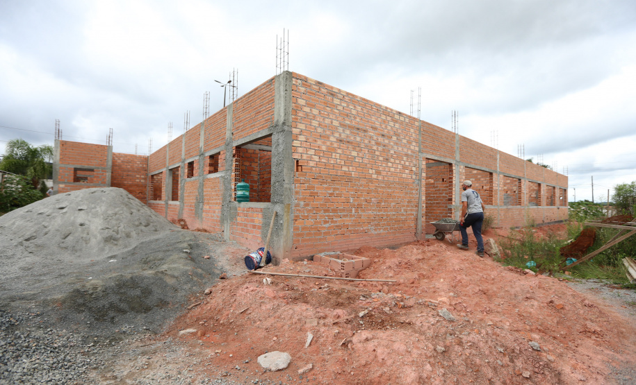 Obra do Centro Integrado de Saude em Quatro Barras. 05/01/2021 - Foto: Geraldo Bubniak/AEN