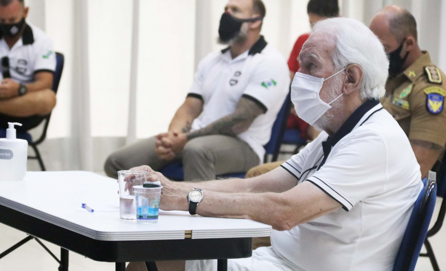 Vice-governador Darci Piana, participa de reunião de balanço do Verão Consciente no Litoral. Foto:SESP