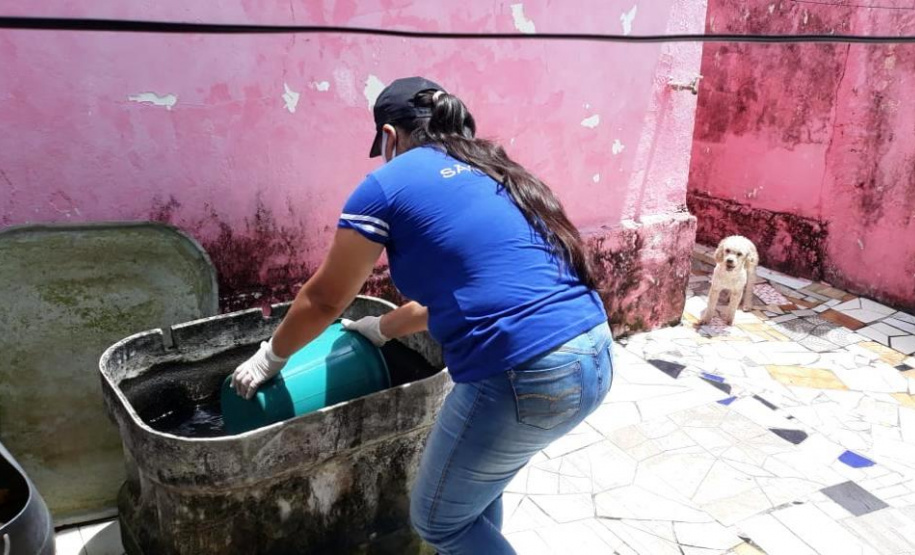 A Secretaria de Estado da Saúde divulgou nesta terça-feira (12) o primeiro boletim de 2021 com os dados do monitoramento da dengue no Estado. A Secretaria da Saúde realiza neste momento força-tarefa para atendimento a um surto no município de Sengés, na região dos Campos Gerais. As equipes detectaram e removeram de forma mecânica centenas de criadouros em recipientes usados para armazenar água como baldes, caixas d´água e tanques.  -  Foto: Divulgação SESA
