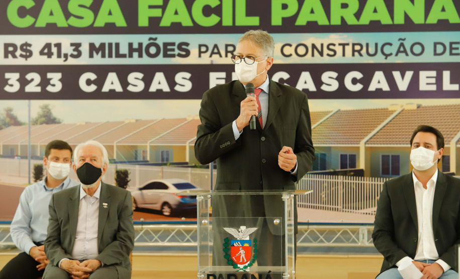 CURITIBA - 13-01-2021 - Governador Carlos Massa Ratinho Junior, lança o programa Casa Fácil Paraná.