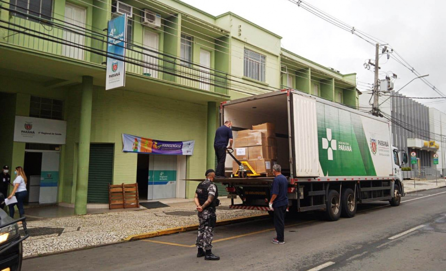 Entrega de insumos é finalizada em 20 regionais de saúde do Estado. Foto:SESA