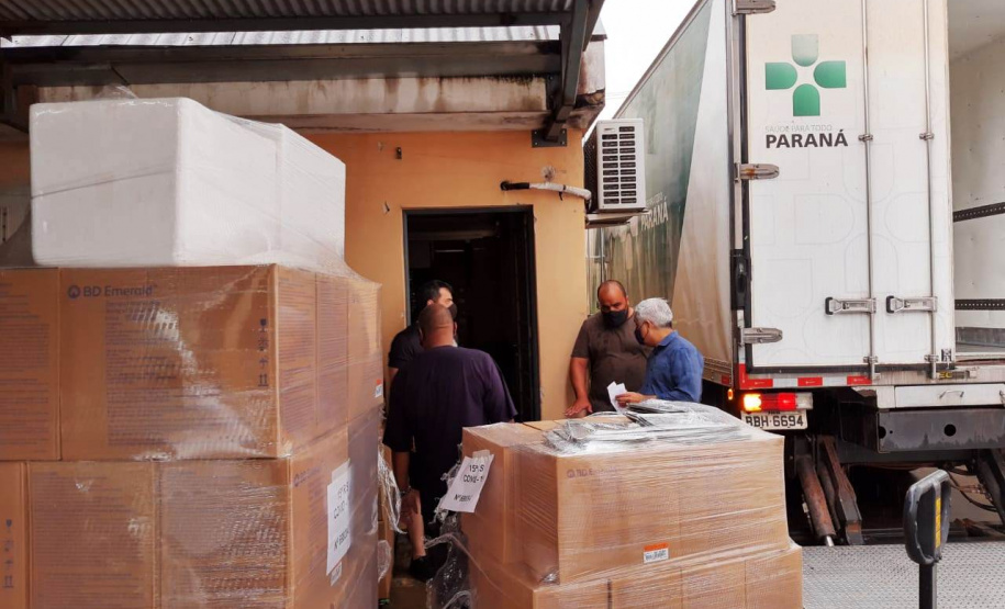 Entrega de insumos é finalizada em 20 regionais de saúde do Estado. Foto:SESA