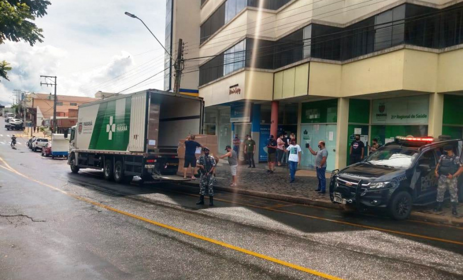 Entrega de insumos é finalizada em 20 regionais de saúde do Estado. Foto:SESA