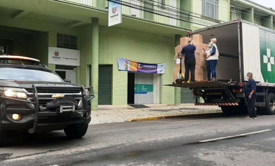 Entrega de insumos é finalizada em 20 regionais de saúde do Estado. Foto:SESA