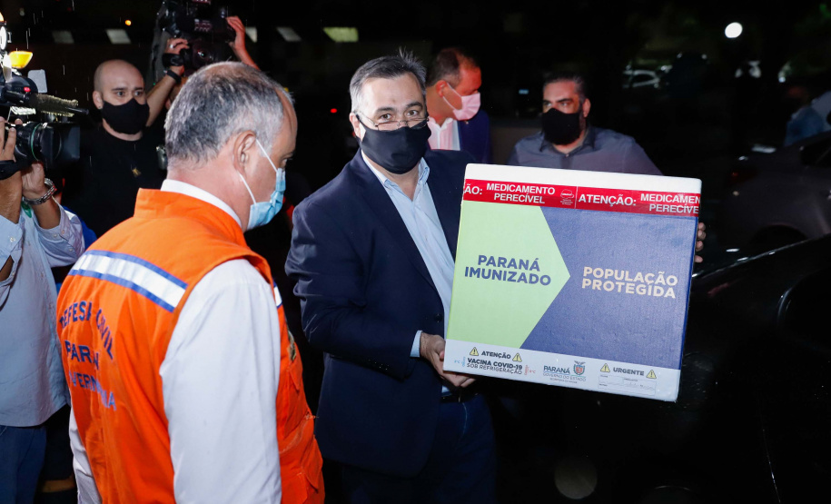 Etapa inicial de vacinação contra a Covid-19.