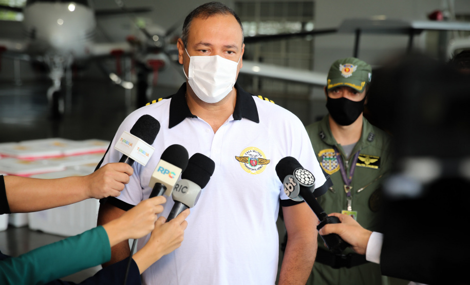 Vacina Aeroporto Dsitribuicao das vacinas contra a Covid-19 no Aeroporto Bacacheri em Curitiba com aeronaves do Governo do Estado - 19/01/2021 - Foto: Geraldo Bubniak/AEN