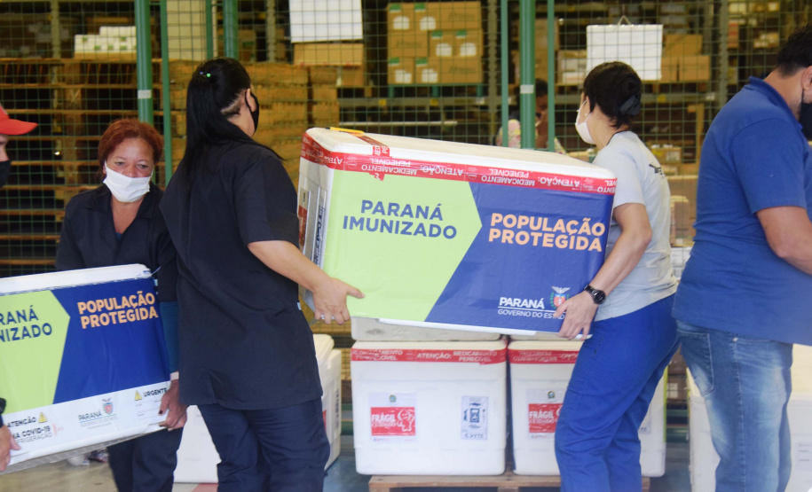 Agilidade das equipes da Saúde garante entrega a todos os municípios do Paraná.
Foto: Américo Antonio/SESA
19.01.2021
