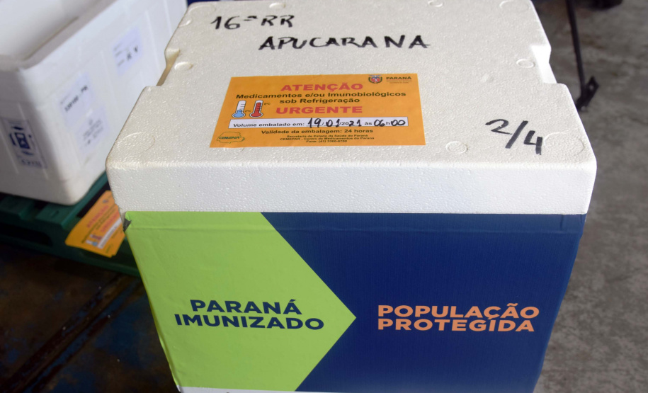 Agilidade das equipes da Saúde garante entrega a todos os municípios do Paraná.
Foto: Américo Antonio/SESA
19.01.2021