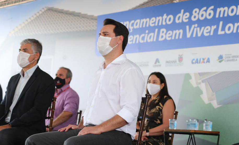 O governador Carlos Massa Ratinho Junior participou nesta segunda-feira (25) do lançamento de 866 novas moradias populares em Londrina, na região Norte. Londrina, 25/01/2021 - Foto: Geraldo Bubniak/AEN