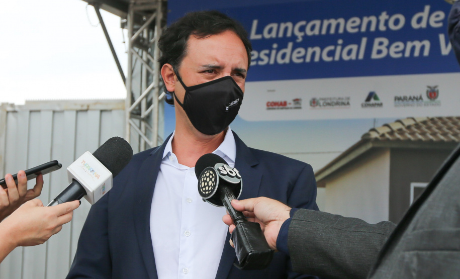 O governador Carlos Massa Ratinho Junior participou nesta segunda-feira (25) do lançamento de 866 novas moradias populares em Londrina, na região Norte. Londrina, 25/01/2021 - Foto: Geraldo Bubniak/AEN