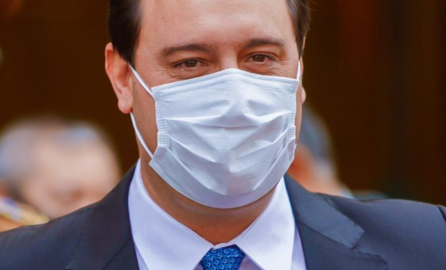 O governador Carlos Massa Ratinho Junior participou nesta sexta-feira (29) da troca do comando-geral do Corpo de Bombeiros do Paraná. Depois de dois anos como comandante, o coronel Samuel Prestes dá lugar ao coronel Gerson Gross, que até então respondia pelo comando da Academia Policial Militar do Guatupê.  -  Curitiba, 29/01/2021  -  Foto: Jonathan Campos/AEN