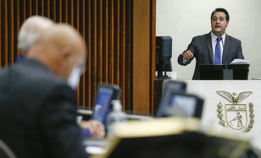 Governador Carlos Massa Ratinho Junior na Assembleia Legislativa do Estado do Paraná  -  Curitiba, 02/02/2021  -  Foto: Jonathan Campos/AEN