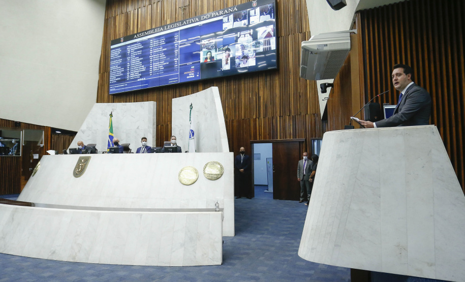 Governador Carlos Massa Ratinho Junior na Assembleia Legislativa do Estado do Paraná  -  Curitiba, 02/02/2021  -  Foto: Jonathan Campos/AEN