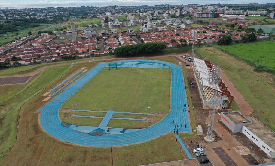 Centro Nacional de Treinamento de Atletismo (CNTA), um dos mais completos centros de excelência do País em iniciação esportiva, localizado em Cascavel, no Oeste do Estado.  -  Foto: Divulgação