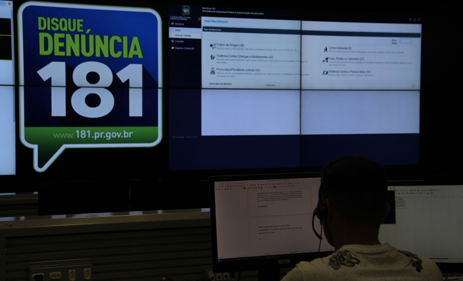 O programa Disque Denúncia 181, da Secretaria de Estado da Segurança Pública do Paraná (Sesp), recebeu mais de 50,6 mil denúncias anônimas no ano de 2020 em todo o estado.  -  Curitiba, 04/02/2021  -  Foto: Divulgação SESP