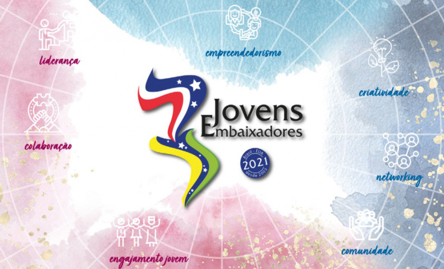 Estão abertas as inscrições para a 19ª edição do programa Jovens Embaixadores. O programa é uma iniciativa do Departamento de Estado dos EUA, com a coordenação da embaixada e consulados norte-americanos no Brasil, que promove um intercâmbio de curta duração nos naquele país para estudantes brasileiros do Ensino Médio da rede pública. - Foto/Arte: SEED PR